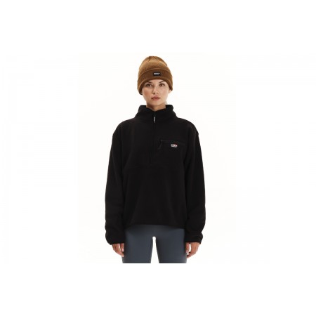 Emerson Γυναικεία Μακρυμάνικη Μπλούζα Fleece με Φερμουάρ Μαύρο