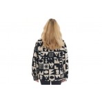 Emerson Γυναικεία Μακρυμάνικη Μπλούζα Sherpa με Φερμουάρ Εκρού, Μαύρη