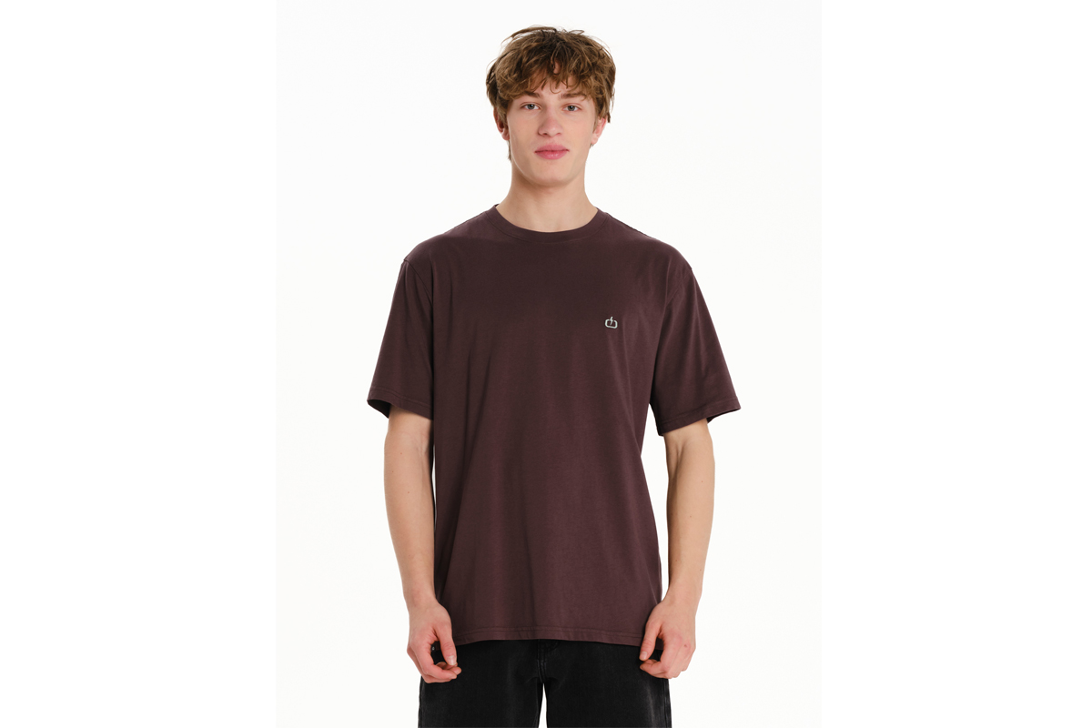 Emerson Solid Ανδρικό Κοντομάνικο T-Shirt Μπορντό