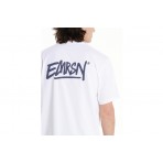 Emerson Ανδρικό Κοντομάνικο T-Shirt Λευκό, Μωβ