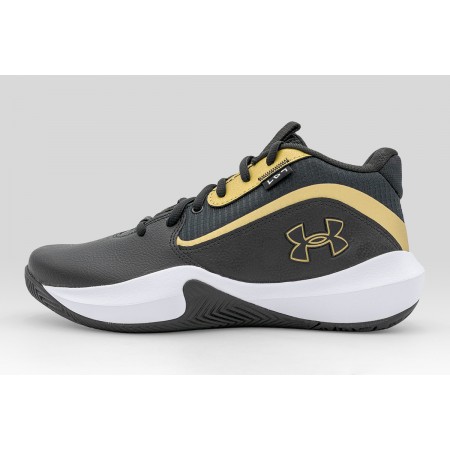 Under Armour Lockdown 7 Μπασκετικά Παπούτσια Μαύρα, Χρυσά, Λευκά