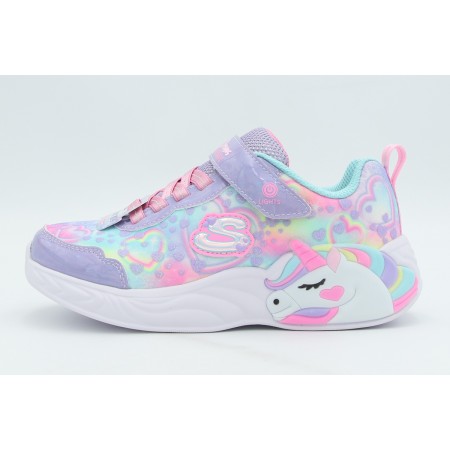 Skechers S-Lights Unicorn Dreams - Heart Sparkles Παιδικά Sneakers Λεβάντα, Διάφορα Χρώματα