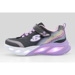 Skechers S-Lights Cosmic Glow Rainbow Dream Sneakers (303709L-BKMT)