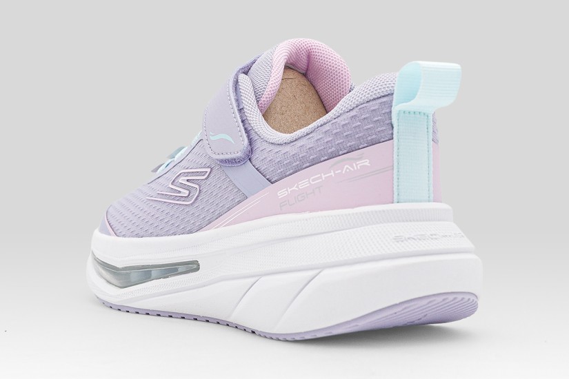 Skechers Air Flight Παιδικά Sneakers Λιλά, Λευκά, Γαλάζια