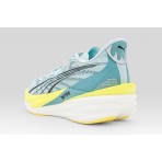 Puma Deviate Nitro 4 Ανδρικά Αθλητικά Παπούτσια για Τρέξιμο Γαλάζια, Κίτρινο Φλούο, Μαύρα, Λευκά