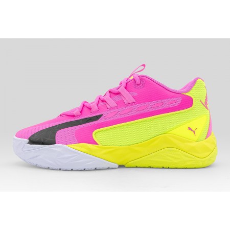 Puma Dagger 2 Ανδρικά Μπασκετικά Παπούτσια Ροζ, Λαχανί, Άκουα