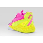 Puma Dagger 2 Ανδρικά Μπασκετικά Παπούτσια Ροζ, Λαχανί, Άκουα
