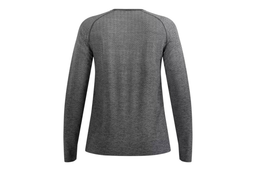 Odlo Essential Seamless Γυναικεία Μακρυμάνικη Μπλούζα με Λαιμόκοψη Γκρι