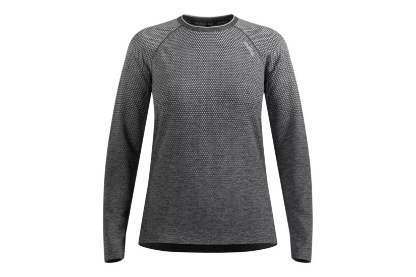 Odlo Essential Seamless Γυναικεία Μακρυμάνικη Μπλούζα με Λαιμόκοψη Γκρι