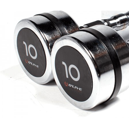 Real-Motion Αλτήρες Χρωμίου - Chromed Dumbbells 10Kg 