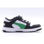 Puma Rebound Layup Παιδικά Sneakers Μαύρα, Λευκά, Πράσινα