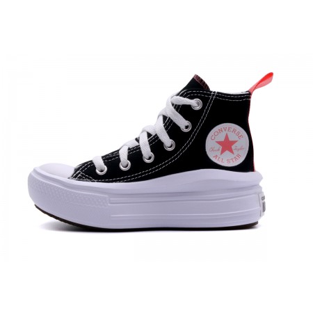 Converse Chuck Taylor Παιδικά Μποτάκια Μαύρα, Σομόν, Λευκά