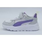 Puma Trinity Lite AC+ Βρεφικά Sneakers Γκρι Ανοιχτό, Λευκά, Μωβ