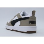 Puma Rebound V6 Low Ανδρικά Sneakers Λευκά, Μαύρα, Πούρο