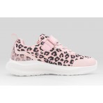 Fila Abel 4 Nanobionic Velcro Παιδικά Sneakers Ροζ, Μαύρα, Λευκά