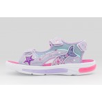 Fila Mermaid Velcro Lights Παιδικά Σανδάλια Λιλά, Διάφορα Χρώματα