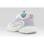 Fila Space 4 Memory Velcro Παιδικά Sneakers Λευκά, Μωβ, Σιέλ