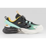 Fila Wave Memory Velcro Παιδικά Sneakers Μαύρα, Κίτρινα, Λευκά, Τυρκουάζ