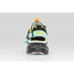 Fila Wave Memory Velcro Παιδικά Sneakers Μαύρα, Κίτρινα, Λευκά, Τυρκουάζ