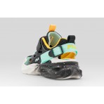 Fila Wave Memory Velcro Παιδικά Sneakers Μαύρα, Κίτρινα, Λευκά, Τυρκουάζ