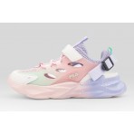 Fila Wave Memory Velcro Παιδικά Sneakers Ροζ, Μωβ, Λευκά, Πράσινα