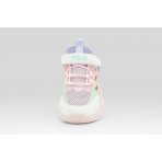 Fila Wave Memory Velcro Παιδικά Sneakers Ροζ, Μωβ, Λευκά, Πράσινα