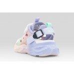 Fila Wave Memory Velcro Παιδικά Sneakers Ροζ, Μωβ, Λευκά, Πράσινα