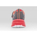 Skechers S Lights Flex-Glow Ultra Παιδικά Sneakers Ανθρακί, Λευκά, Κόκκινα, Πορτοκαλί