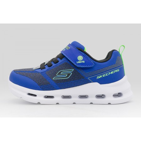 Skechers S-Lights Glide Step Lights Παιδικά Sneakers Μπλε, Μαύρα, Πράσινα, Λευκά
