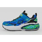 Skechers Mega-Craft 4K Παιδικά Sneakers Μπλε, Μαύρα, Λαχανί, Λευκά