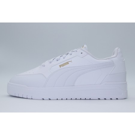 Puma Shuffle Downtown Ανδρικά Sneakers Λευκά