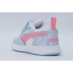 Puma Rebound V6 Lo Space Belle Sneakers Γκρι, Λευκά, Ροζ