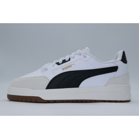 Puma Shuffle Downtown Ανδρικά Sneakers Λευκά, Μαύρα, Εκρού