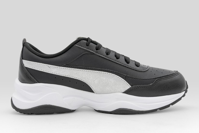 Puma Cilia Mode Metallic Whisper Sneakers Μαύρα, Λευκά, Ασημί