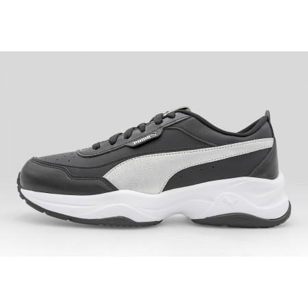 Puma Cilia Mode Metallic Whisper Sneakers Μαύρα, Λευκά, Ασημί