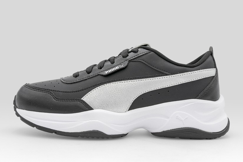 Puma Cilia Mode Metallic Whisper Sneakers Μαύρα, Λευκά, Ασημί
