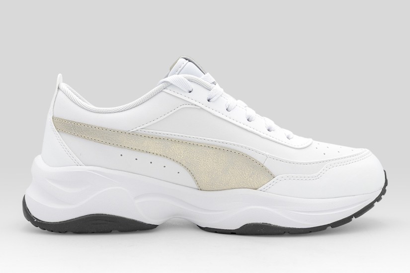 Puma Cilia Mode Metallic Whisper Sneakers Λευκά, Μαύρα, Ασημί