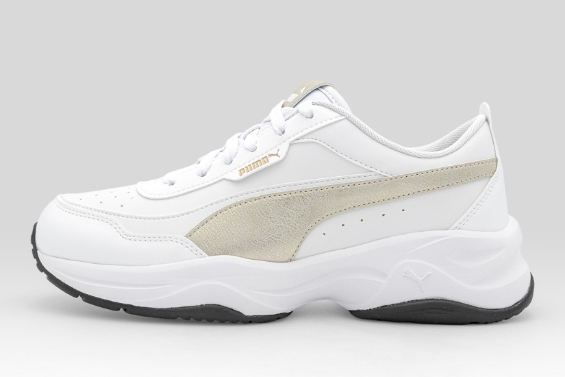 Puma Cilia Mode Metallic Whisper Sneakers Λευκά, Μαύρα, Ασημί
