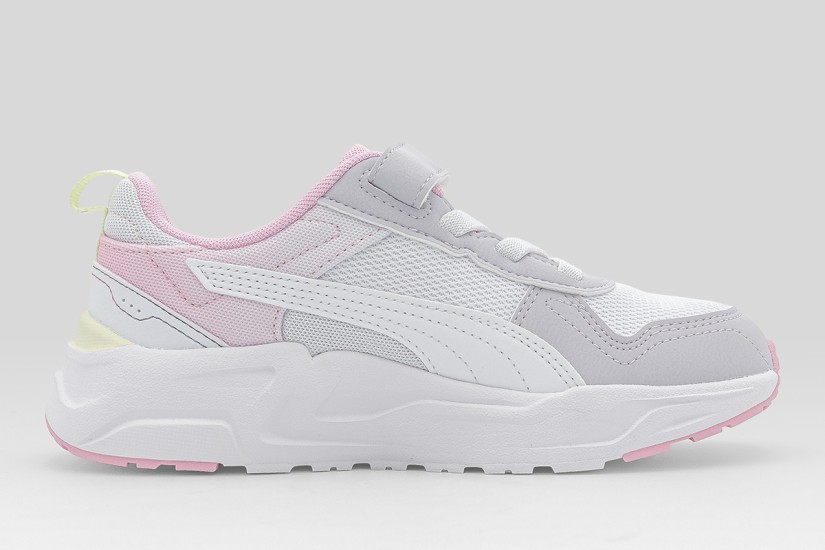 Puma Trinity 2 Παιδικά Sneakers Λευκά, Γκρι, Ροζ, Κίτρινα