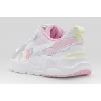 Puma Trinity 2 Παιδικά Sneakers Λευκά, Γκρι, Ροζ, Κίτρινα