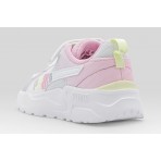 Puma Trinity 2 Βρεφικά Sneakers Λευκά, Γκρι, Ροζ, Κίτρινα