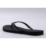 Havaianas Slim Logo Metallic Γυναικείες Σαγιονάρες Μαύρες, Μωβ