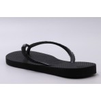 Havaianas Slim Glitter Γυναικείες Σαγιονάρες Μαύρες