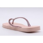 Havaianas Slim Square Logo Metallic Σαγιονάρες Ροζ, Φούξια