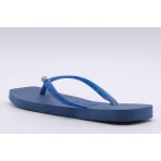 Havaianas Slim Square Logo Metallic Σαγιονάρες Μπλε