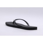 Havaianas Slim Square Logo Metallic Σαγιονάρες Μαύρες