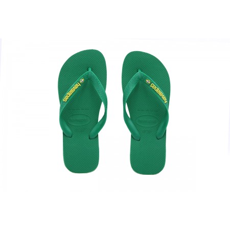 Havaianas Brasil Logo Σαγιονάρες Πράσινες