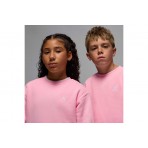 Jordan Brooklyn Fleece Παιδική Μακρυμάνικη Μπλούζα με Λαιμόκοψη Ροζ