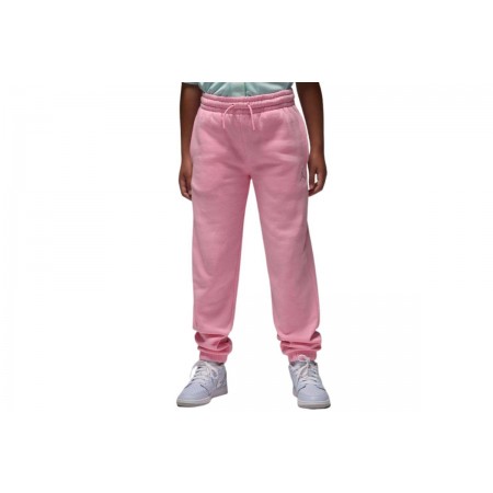 Jordan Brooklyn Fleece Παιδικό Παντελόνι Φόρμας Ροζ