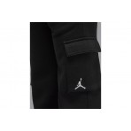 Jordan Brooklyn Fleece Cargo Παιδικό Παντελόνι Φόρμας Μαύρο